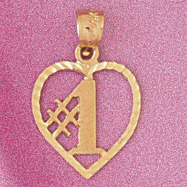 Heart Pendant Necklace Charm Bracelet in Yellow, White or Rose Gold 3861