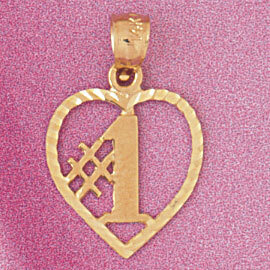 Dazzlers Jewelry Heart Pendant Necklace Charm Bracelet in Yellow, White or Rose Gold 3861, MPN: DZ-…