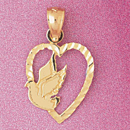 Dazzlers Jewelry Heart Pendant Necklace Charm Bracelet in Yellow, White or Rose Gold 3866, MPN: DZ-…