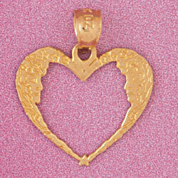 Dazzlers Jewelry Heart Pendant Necklace Charm Bracelet in Yellow, White or Rose Gold 3874, MPN: DZ-…