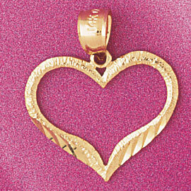 Dazzlers Jewelry Heart Pendant Necklace Charm Bracelet in Yellow, White or Rose Gold 3847, MPN: DZ-…