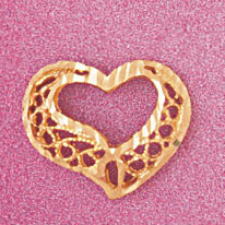 Dazzlers Jewelry Heart Pendant Necklace Charm Bracelet in Yellow, White or Rose Gold 3945, MPN: DZ-…