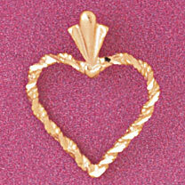 Dazzlers Jewelry Heart Pendant Necklace Charm Bracelet in Yellow, White or Rose Gold 3948, MPN: DZ-…