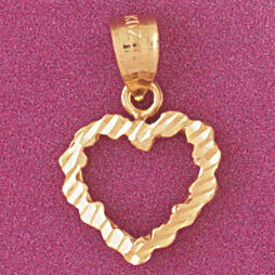 Dazzlers Jewelry Heart Pendant Necklace Charm Bracelet in Yellow, White or Rose Gold 3906, MPN: DZ-…