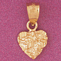 Dazzlers Jewelry Heart Pendant Necklace Charm Bracelet in Yellow, White or Rose Gold 3912, MPN: DZ-…