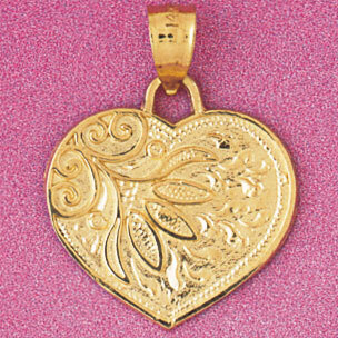 Heart Pendant Necklace Charm Bracelet in Yellow, White or Rose Gold 3957