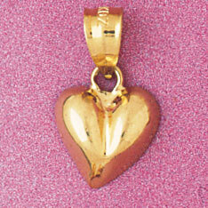 Dazzlers Jewelry Heart Pendant Necklace Charm Bracelet in Yellow, White or Rose Gold 3961, MPN: DZ-…