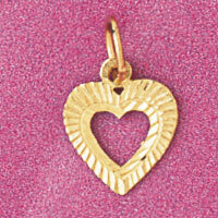 Dazzlers Jewelry Heart Pendant Necklace Charm Bracelet in Yellow, White or Rose Gold 3969, MPN: DZ-…