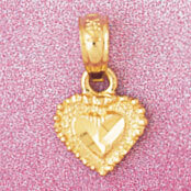 Dazzlers Jewelry Heart Pendant Necklace Charm Bracelet in Yellow, White or Rose Gold 3971, MPN: DZ-…