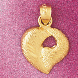 Dazzlers Jewelry Heart Pendant Necklace Charm Bracelet in Yellow, White or Rose Gold 3981, MPN: DZ-…