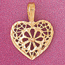 Dazzlers Jewelry Heart Pendant Necklace Charm Bracelet in Yellow, White or Rose Gold 3760, MPN: DZ-…