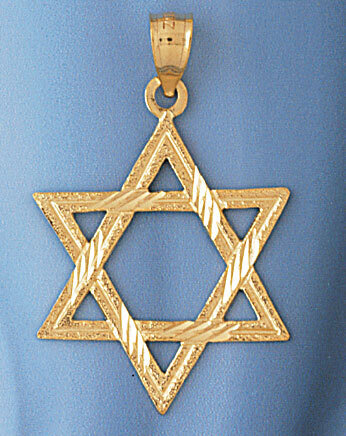 Star of David Pendant Necklace Charm Bracelet in Yellow, White or Rose Gold 9159