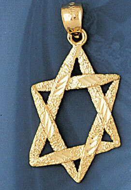Star of David Pendant Necklace Charm Bracelet in Yellow, White or Rose Gold 9163