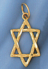 Dazzlers Jewelry Star of David Pendant Necklace Charm Bracelet in Yellow, White or Rose Gold 9166, …