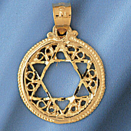 Dazzlers Jewelry Star of David Pendant Necklace Charm Bracelet in Yellow, White or Rose Gold 9173, …