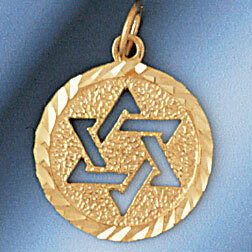 Dazzlers Jewelry Star of David Pendant Necklace Charm Bracelet in Yellow, White or Rose Gold 9174, …