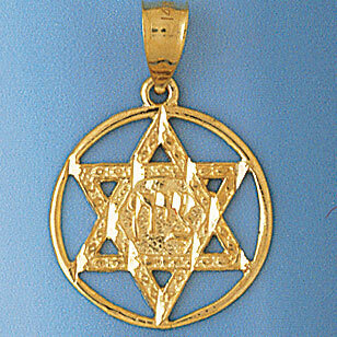 Star of David Pendant Necklace Charm Bracelet in Yellow, White or Rose Gold 9200