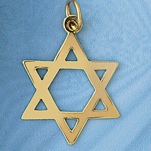 Star of David Pendant Necklace Charm Bracelet in Yellow, White or Rose Gold 9205