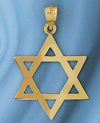 Star of David Pendant Necklace Charm Bracelet in Yellow, White or Rose Gold 9206