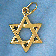 Dazzlers Jewelry Star of David Pendant Necklace Charm Bracelet in Yellow, White or Rose Gold 9211, …