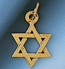 Dazzlers Jewelry Star of David Pendant Necklace Charm Bracelet in Yellow, White or Rose Gold 9214, …