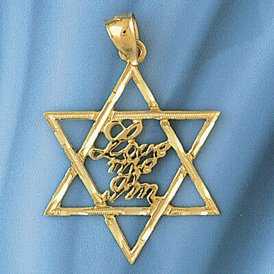 Star of David Pendant Necklace Charm Bracelet in Yellow, White or Rose Gold 9219