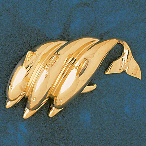 Dazzlers Jewelry Dolphin Slide Pendant Necklace Charm Bracelet in Yellow, White or Rose Gold 39, MP…