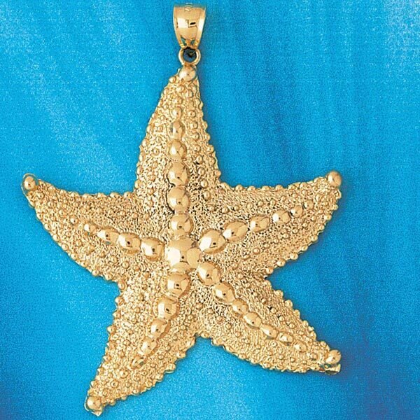 Starfish Pendant Necklace Charm Bracelet in Yellow, White or Rose Gold 85