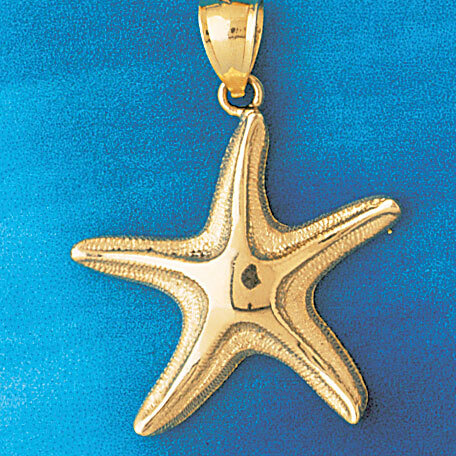 Starfish Pendant Necklace Charm Bracelet in Yellow, White or Rose Gold 86