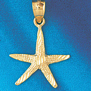 Starfish Pendant Necklace Charm Bracelet in Yellow, White or Rose Gold 93