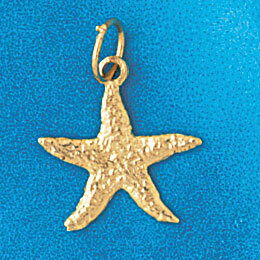 Starfish Pendant Necklace Charm Bracelet in Yellow, White or Rose Gold 97