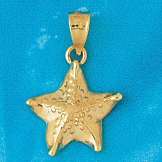 Starfish Pendant Necklace Charm Bracelet in Yellow, White or Rose Gold 101