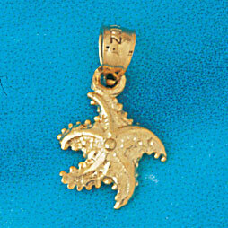 Dazzlers Jewelry Starfish Pendant Necklace Charm Bracelet in Yellow, White or Rose Gold 102, MPN: D…
