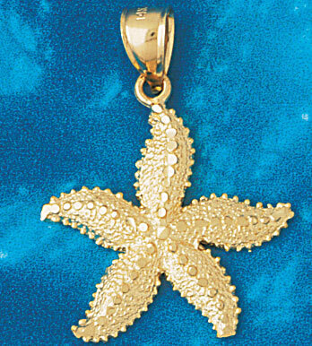 Starfish Pendant Necklace Charm Bracelet in Yellow, White or Rose Gold 104