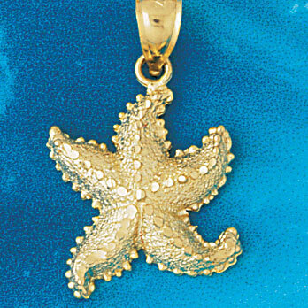Starfish Pendant Necklace Charm Bracelet in Yellow, White or Rose Gold 105