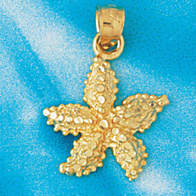 Starfish Pendant Necklace Charm Bracelet in Yellow, White or Rose Gold 107