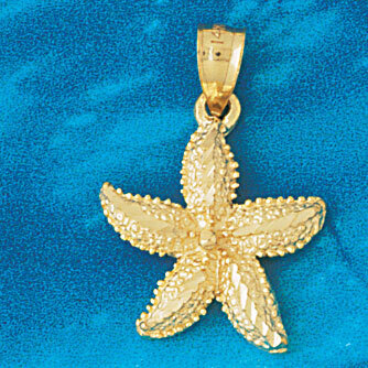 Starfish Pendant Necklace Charm Bracelet in Yellow, White or Rose Gold 110