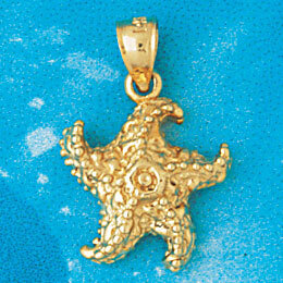 Dazzlers Jewelry Starfish Pendant Necklace Charm Bracelet in Yellow, White or Rose Gold 112, MPN: D…