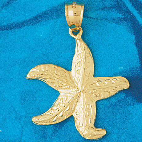 Starfish Pendant Necklace Charm Bracelet in Yellow, White or Rose Gold 116