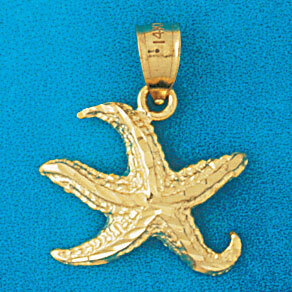 Starfish Pendant Necklace Charm Bracelet in Yellow, White or Rose Gold 118