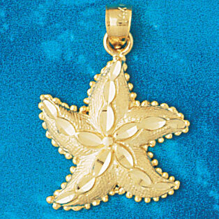 Starfish Pendant Necklace Charm Bracelet in Yellow, White or Rose Gold 120