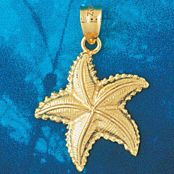 Starfish Pendant Necklace Charm Bracelet in Yellow, White or Rose Gold 121