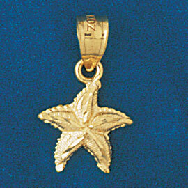 Dazzlers Jewelry Starfish Pendant Necklace Charm Bracelet in Yellow, White or Rose Gold 124, MPN: D…