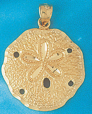 Sand Dollar Sea urchins Pendant Necklace Charm Bracelet in Yellow, White or Rose Gold 131