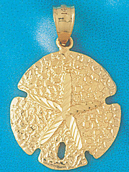 Sand Dollar Sea urchins Pendant Necklace Charm Bracelet in Yellow, White or Rose Gold 136