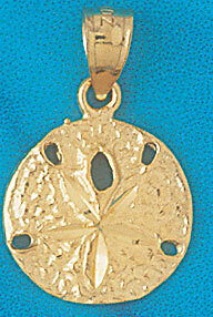 Sand Dollar Sea urchins Pendant Necklace Charm Bracelet in Yellow, White or Rose Gold 137