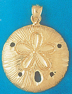 Sand Dollar Sea urchins Pendant Necklace Charm Bracelet in Yellow, White or Rose Gold 144