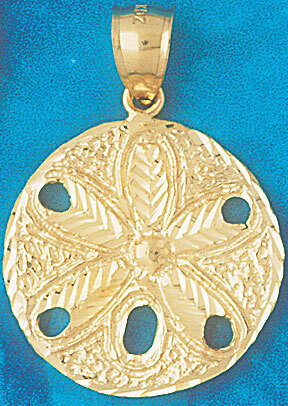 Sand Dollar Sea urchins Pendant Necklace Charm Bracelet in Yellow, White or Rose Gold 147