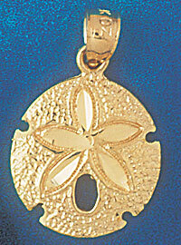 Dazzlers Jewelry Sand Dollar Sea urchins Pendant Necklace Charm Bracelet in Yellow, White or Rose G…