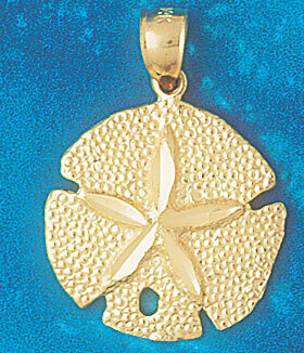 Sand Dollar Sea urchins Pendant Necklace Charm Bracelet in Yellow, White or Rose Gold 154